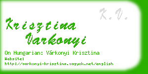 krisztina varkonyi business card